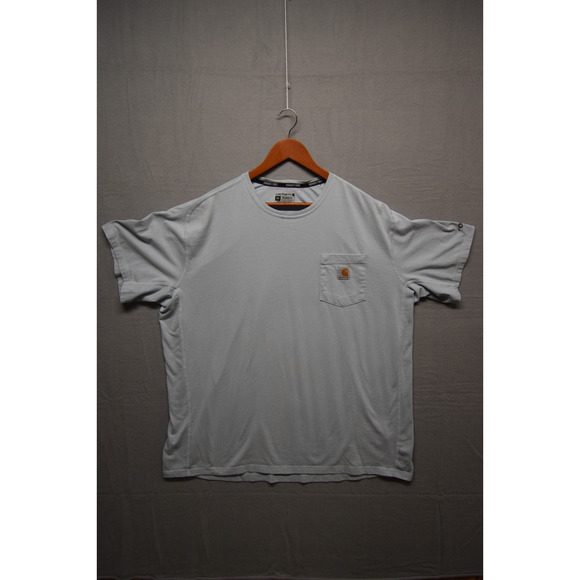 Carhartt Force Men’s 2XL Pocket T-Shirt Light Gray Relaxed Fit FastDry Work Tee - Picture 1 of 8